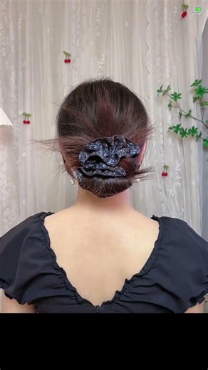 Scrunchie Tutorial", "Feathered Hairstyle", "Low Bun" Simple and Pretty Hairstyles.