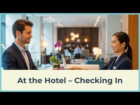 At the Hotel – English Conversation for Checking In