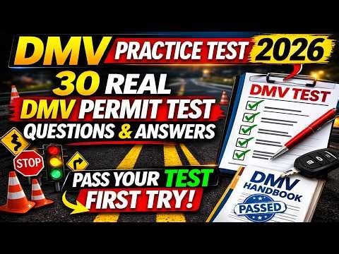 DMV Practice Test 2026 || 30 Real DMV Permit Test Questions and Answers || Part 11