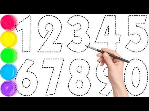 1234567890, Learn Numbers 1 to 10 with Colors! Easy Tracing & Drawing for Toddlers | KS ART