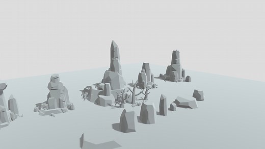 Low Poly Rocks, Hills, Trees - Download Free 3D model by cengizhaneren