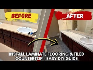 How To Install Tile Countertop In The Bathroom Vanity With Sinks & Toilets Step by Step DIY