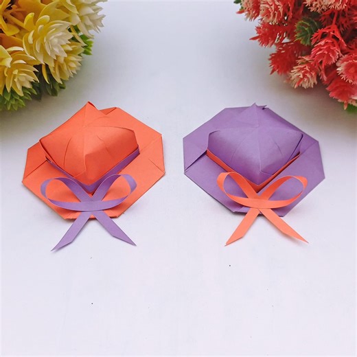 8.5K views · 40 reactions | How to Make a Paper Hat Step by Step | Easy Paper Crafts For School Projects | Creative Art & Craft Ideas | Facebook