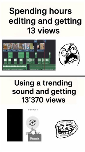 Editing vs. trending sound