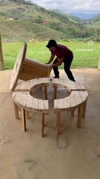 Build your own spool table with benches