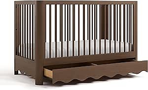 Storkcraft Casablanca 5-in-1 Convertible Crib with Drawer, Hazelnut