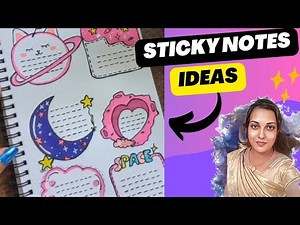 Sticky notes drawing ideas 💡/ how to draw sticky notes #stickynotes #notesideas #notesmaking