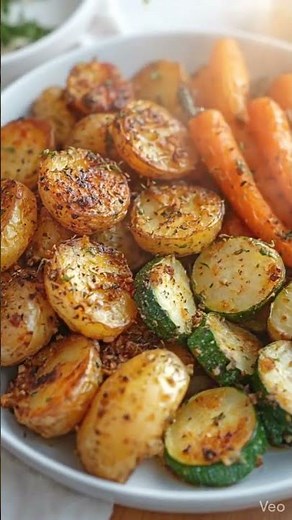 Roasted Vegetables with Garlic & Herbs #mediterranean #recipe