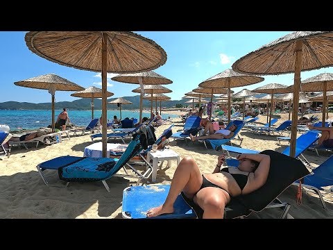 🇬🇷 Funny 🔥 Day at Halkidiki Sithonia Beach 🏖 Sarti beach walk