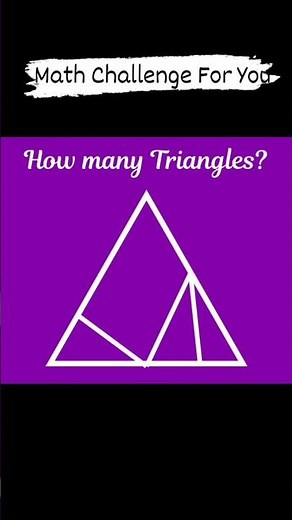 How many triangles? #mathriddle