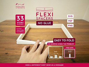 Flexi Paper Spacers Template, Lightbox & Shadow Box Sizes 4–12 Inch Craft Guide - Etsy