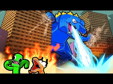 Blue Transforms into GODZILLA RAINBOW FRIEND!