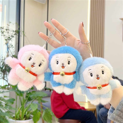 Doraemon Plush Keychain Small Hanging Ornament PP Cotton Filled Super Soft Plush Toy for Kids & Adults