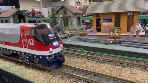 22K views · 587 reactions | Enjoying another great layout from the Amherst Train Show! For all your layout needs, shop Model Train Stuff, https://www.modeltrainstuff.com/ your go-to destination for all things model trains! #modeltrainstuff #layoutessentials #trainshow #amherstrailwaysociety #amhersttrainshow2025 | M.B. Klein Inc. / modeltrainstuff.com | Facebook