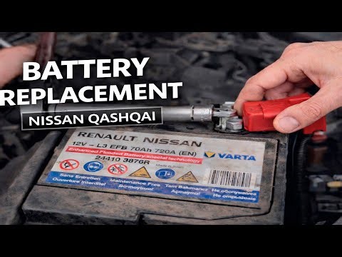 Replace BATTERY Nissan Qashqai J10 J11 | Step by Step