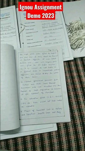Ignou Assignment Demo | Answer Writing | 2023 #ignou #ignouassignment