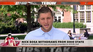 Tim Tebow weighs in with his thoughts on Nick Bosa's decision to withdraw from Ohio State. | ESPN First Take