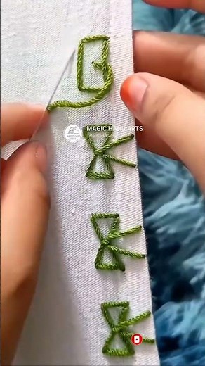 simple easy hand 🪡🥰 embroidery design #embroiderypatterns #handbroidery