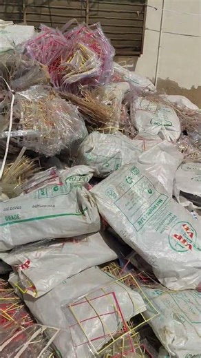 Scrap plastic pvc material factory machine punching packing. #manufacturing #machine #scrap #plastic