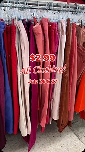 All Clothing $2.99 Friday, July 26 & Saturday, July 27! 👏🏼 Find a Participating Thrift Store Near You > sarmy.net/shop *All Red Tag Clothing $4.99 at Boutique Sections & Stores. | Salvation Army Thrift Store US West