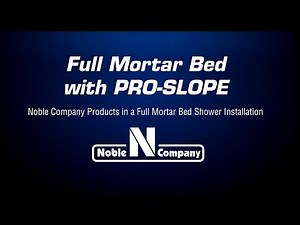 Full Mortar Bed Shower Using PRO SLOPE