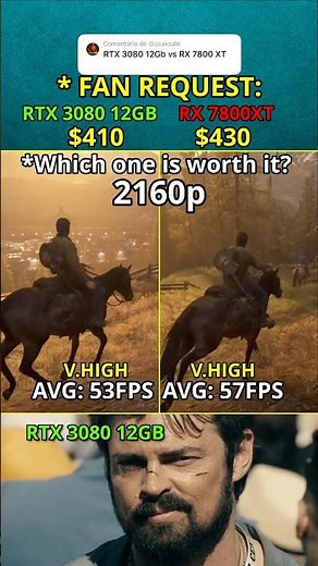 RTX 3080 12GB vs RX 7800 XT — Which one is Worth it? FAN REQUEST 344