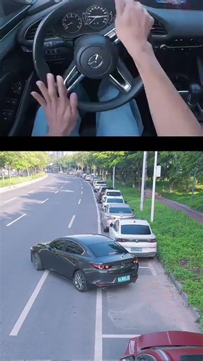 Driving parallel to the white line #driving #proactive #drivinglessons