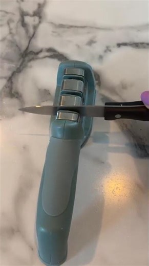 4-in-1 Kitchen Knife Accessories: 3-Stage Knife Sharpener Helps Repair, Restore, Polish Blades