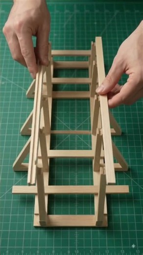 Built a Miniature Bridge Using Ice Cream Sticks 🪵🌉 | Satisfying DIY Craft #satisfying #craftblogger