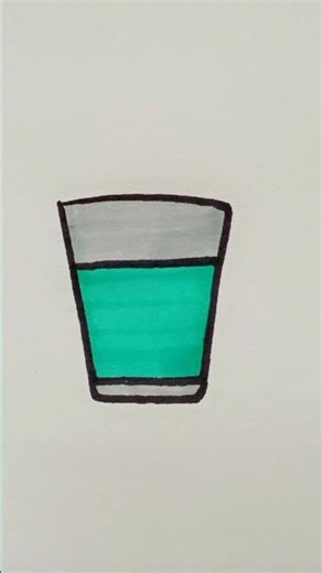 Glass of water drawing easy💧| #shorts #drawing #art