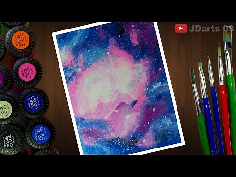 Galaxy Painting for Beginners with Poster Colours | Tutorial - JDarts 08