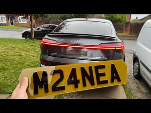 WE FITTED LAMBORGHINI STYLE NUMBER PLATES TO THE AUDI E TRON