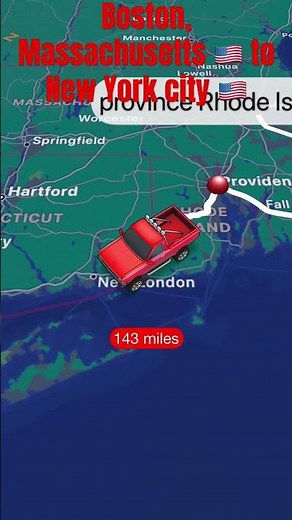 Boston, Massachusetts 🇺🇸￼to New York City 🇺🇸 #Massachusetts #Mapping #NewYork