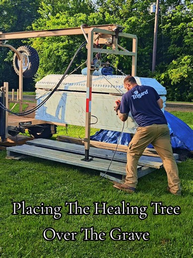 Placing the Trigard Healing Tree Over a Grave
