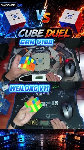🔥⚡ GAN V100 VS WeiLong V11 daily effort creates lasting results #SpeedCubing
