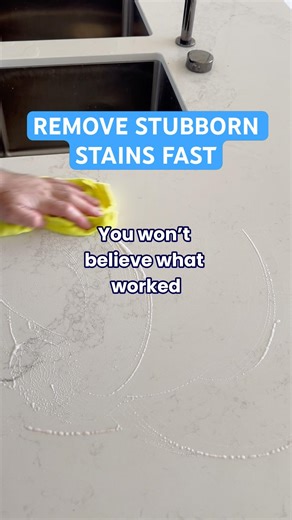 Remove stubborn countertop stains fast with these 10 easy methods. (See description)