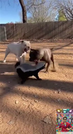 Fearless Honey Badger vs Two Dogs Brutal