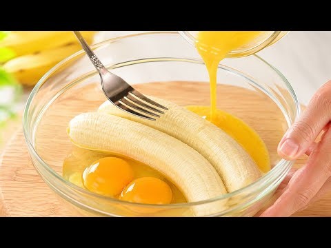 Just 2 Eggs & Bananas! The Easiest Pancake Recipe Ever 🍌🥞