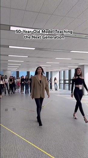 50-Year-Old Model Teaching the Next Generation #modeling #fashion #usa #america #catwalk