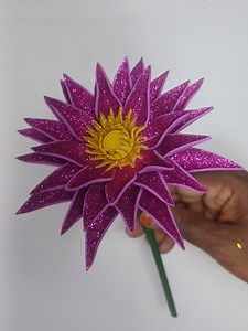 32K views · 985 reactions | 覆 How to Make Egyptian Lotus with Eva Glitter Foam Sheet/Paper Crafts Tutorial. DIY Home Decor Ideas... | SmirchS | Facebook