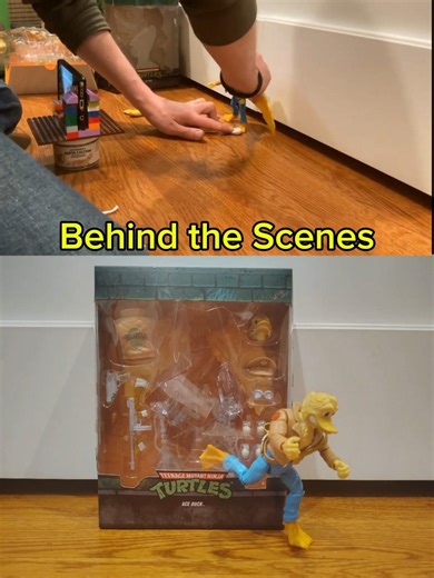 Behind the Scenes I Got a New Duck ‎⁨@Super7Official TMNT Stop Motion Unboxing