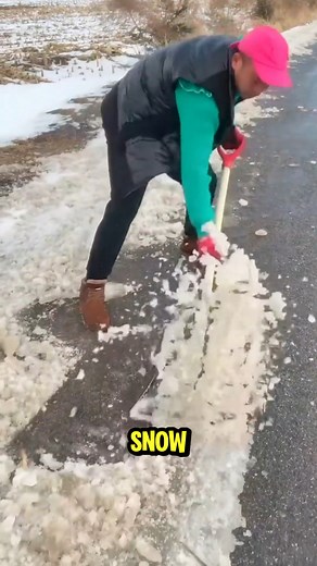 Manual method: Use a snow shovel to clear the snow and ice from the asphalt surface. | Latchford Studio