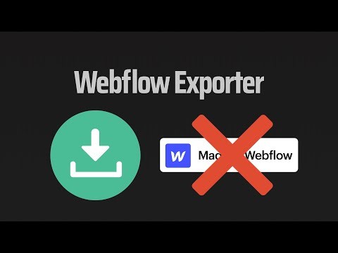 Export a Webflow Site for Free + Badge Removal (Webflow-Exporter) — ExFlow