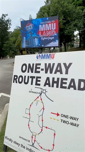 Check out the new one-way route at MMU Land Cyberjaya 2026 🚗 More parking spaces, a greener landscape, and a smoother campus experience. Let’s keep our campus clean and cool 💙💙❤️ | Multimedia University