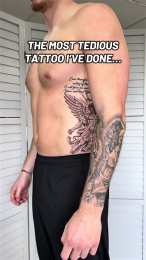 Detailed Rib Tattoo: Greek Mythology Piece