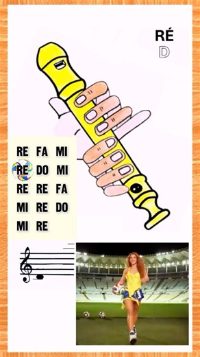 DAI DAI on Recorder ⚽ | Tutorial with Animation