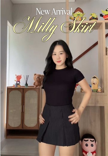 New arrival Milly Skirt ready in 3 colors 🖤🖤🖤 #fyp #outfitcheck #fitcheck #outfitideas #ootd