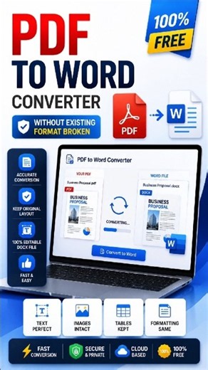 Free PDF to Word Converter Online | Convert PDF to DOCX Without Losing Formatting