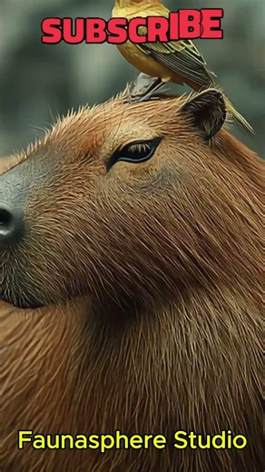 The Calmest Animal Ever 🐹 | Capybara & Bird Friendship in Amazon 4K"
