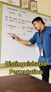 9.7K reactions · 1.2K shares | Distinguishable Permutation Part 2 #reels #fbreels #teacher #math #fyp #reelsinstagram #fb #fypシ゚viralシ #teachersofinstagram #fypシ゚ | Moises Carlos | Facebook